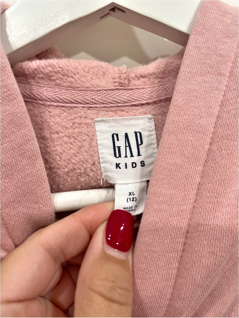 Hello Kitty x GAP Girls Pink Fleece Lined Hoodie Sweatshirt XL (12)